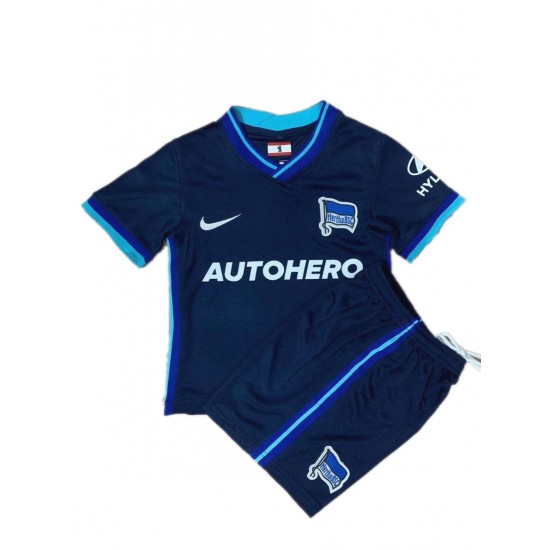 Camisola Hertha BSC Criança Equipamento Segundo 2021-2022 Manga Curta